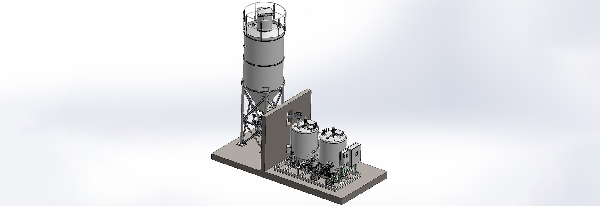 Studio 3D per impianto dosaggio